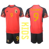 Dětský Fotbalový dres Belgie Romelu Lukaku #9 MS 2022 Domácí Krátký Rukáv (+ trenýrky)